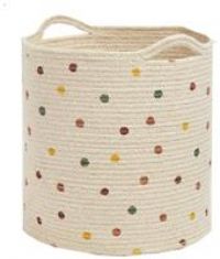 Great Little Trading Company Rope Storage Basket-Pastel Spot