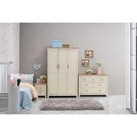 3 Piece Bedroom Set: Grey / Cream