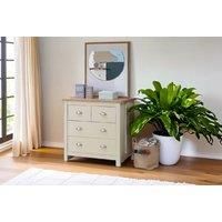 Timber Art Design UK Lisbon 3 Door Wardrobe, Oak Top Cupboard with Hanging Shelf, Metal Handles and Bedside Table with 2+2 Drawers, Modern Furniture Storage Organizer For Bedroom, Living Room, Cream