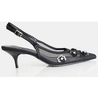 Public Desire Kyle Embellished Sling Back Heel - Black