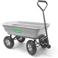 Q Garden QGPGC Poly Body Pull Dump Cart Garden Wagon 150kg Capacity with Tipping Function - 1 Year Guarantee