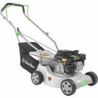 Q Garden QG39-130 4 Wheel Petrol Rotary Lawnmower with 3 Cutting Heights, 39cm Cutting Width and 35L Collection Bag - 1 Year Guarantee