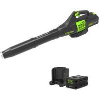 Greenworks GD60AB 60v Cordless Brushless Garden Leaf Blower 1 x 4ah Li-ion Charger