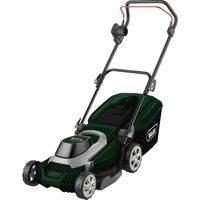 Webb Supreme WEER37RR Electric Rotary Lawnmower with Rear Roller, 6 Cutting Heights, 37cm 15 inch Cutting Width, 1600w Motor, 15 Metre Cable and 40L Collection Bag - 3 Year Guarantee