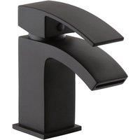KVIT Fiuto Nero Mono Basin Mixer Tap - Matt Black