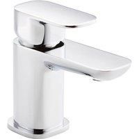 Kartell Bathroom Verve Mini Mono Basin Sink Mixer Tap With Push Button Waste - Chrome