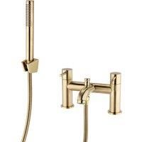 Kartell TAP142OT K-VIT Brassware Ottone Bath Shower Mixer, Brushed Brass