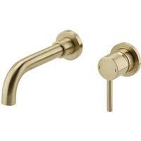 KVIT Ottone Wall Mounted Basin Mixer Tap - Brushed Brass