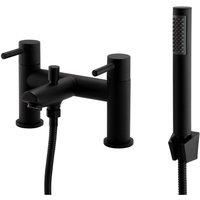 Kartell TAP152NR K-VIT Brassware Nero Round Black Shower Mixer, Matt Bath