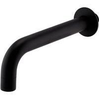 Kartell TAP156NR K-VIT Brassware Nero Wall Mounted Bath Spout, Matt Black