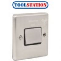 Wessex Brushed Stainless Steel Fan Isolator 10A 3 Pole
