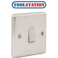 Wessex Brushed Stainless Steel Switch 1 Gang 2 Way