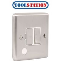 Wessex Brushed Stainless Steel Fused Spur 13A Switched