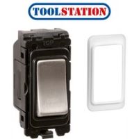 Wessex Brushed Stainless Steel Grid Switch 20A DP Dishwasher