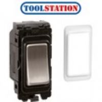 Wessex Brushed Stainless Steel Grid Switch 20A DP Oven