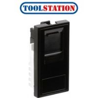 Euro Module Data Outlet RJ45 CAT6 Black