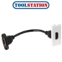 Euro Module HDMI Outlet White