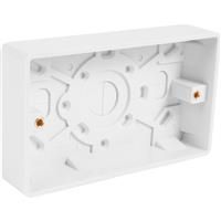 Wessex Electrical Wessex Moulded Surface Box 2 Gang 25mm in White Plastic