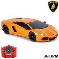 CMJ RC Cars™ Lamborghini Aventador LP700-4 Officially Licensed Remote Control Car 1:24 Scale Working Lights 2.4Ghz (Orange)