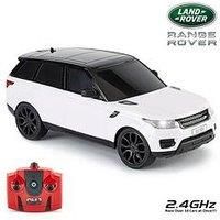 CMJ RC CarsTM Range Rover Sport Remote Control Car 1:24 scale with Working LED Lights, Radio Controlled Supercar (Range Rover Sport White)