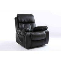 CHESTER ELECTRIC HEATED LEATHER MASSAGE RECLINER CHAIR SOFA GAMING HOME ARMCHAIR