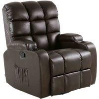 REGAL LEATHER RECLINER CHAIR ROCKING MASSAGE SWIVEL HEATED GAMING SOFA