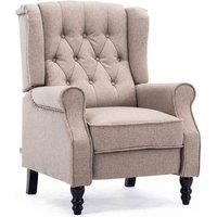 ALTHORPE WING BACK RECLINER CHAIR FABRIC BUTTON FIRESIDE OCCASIONAL ARMCHAIR