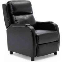 CHURWELL BONDED LEATHER PUSHBACK LEATHER RECLINER CHAIR SOFA ARMCHAIR