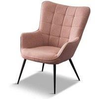 Vera Linen / Velvet Occasional Lounge Living Room Accent Chair Armchair Metal L