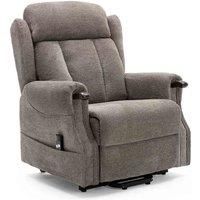 Halton Fabric Rise Recliner - Brown