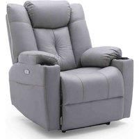 Afton Electric Fabric Recliner Chair - Grey