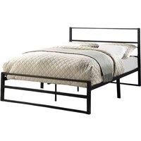 BALDOCK MODERN BLACK METAL BED FRAME - SINGLE, SMALL DOUBLE, DOUBLE