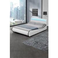 ORION LED LIGHTS BED FRAME - BLACK / WHITE - SINGLE / SMALL DOUBLE / DOUBLE