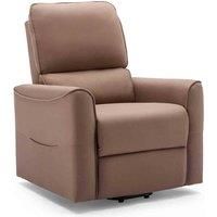 More4Homes CLIFTON ELECTRIC FABRIC SINGLE MOTOR RISE RECLINER LIFT MOBILITY TILT CHAIR MOCHA