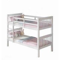 OLIVER WHITE WOODEN BUNK BED SINGLE