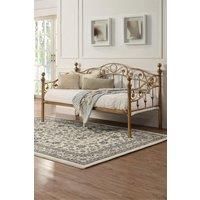 ESSENDON VINTAGE LIVING ROOM BEDROOM SINGLE ANTIQUE BRASS METAL DAY BED