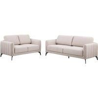 OSLO MODERN SCANDI STYLE FABRIC LIVING ROOM 2+3 SEATER SOFA SET BEIGE