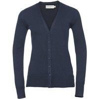 Russell Women's V-neck Knitted Cardigan in Navy | Size: 3XL