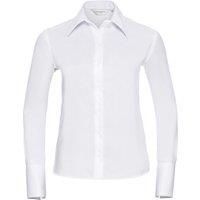 Russell Collection Ladies/Womens Long Sleeve Ultimate Non-Iron Shirt (S) (White)