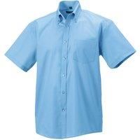 Russell Collection Mens Short Sleeve Formal Ultimate Non-Iron Shirt BC1037