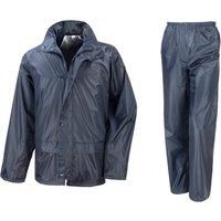 Result Mens Core Rain Suit (Trousers And Jacket Set) (XL) (Navy Blue)