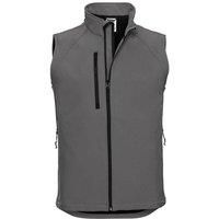 Russell Mens 3 Layer Soft Shell Gilet Jacket (M) (Titanium)