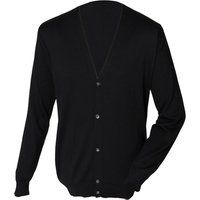 Henbury Mens V Lightweight Cardigan Black Large