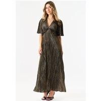 Black Occassion Metallic Plisse One Shoulder
