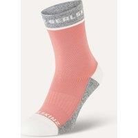 SealSkinz Foxley Mid Length Active Sock Olive Pink Grey