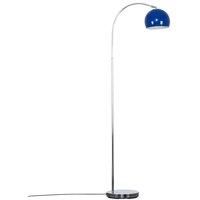 Curved Floor Lamp Standard Living Room Light Retro Lampshade Domed LED Bulb Home