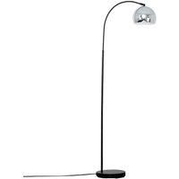 Retro Black Floor Lamp Tall Curved Design Metal Dome Lampshades LED Light Bulb