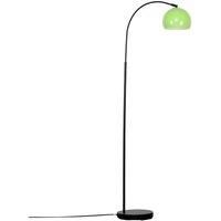 Curved Floor Lamp Standard Black Living Room Light Retro Domed Shade LED Bulb