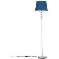 Single Stem Chrome Floor Lamp Base Large Lampshades Living Room Light LED Bulb