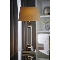 Touch Dimmer Table Lamp Glass Column Living Room Lighting Lampshade LED Bulb